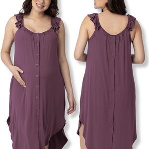Kindred Bravely Ruffle Strap Labor & Delivery Gown sz s